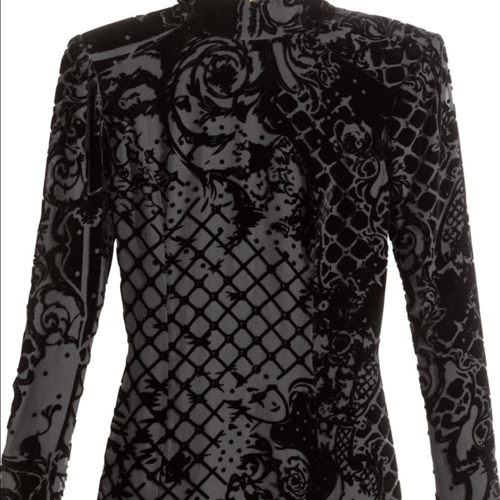 Silk- blend black velvet top